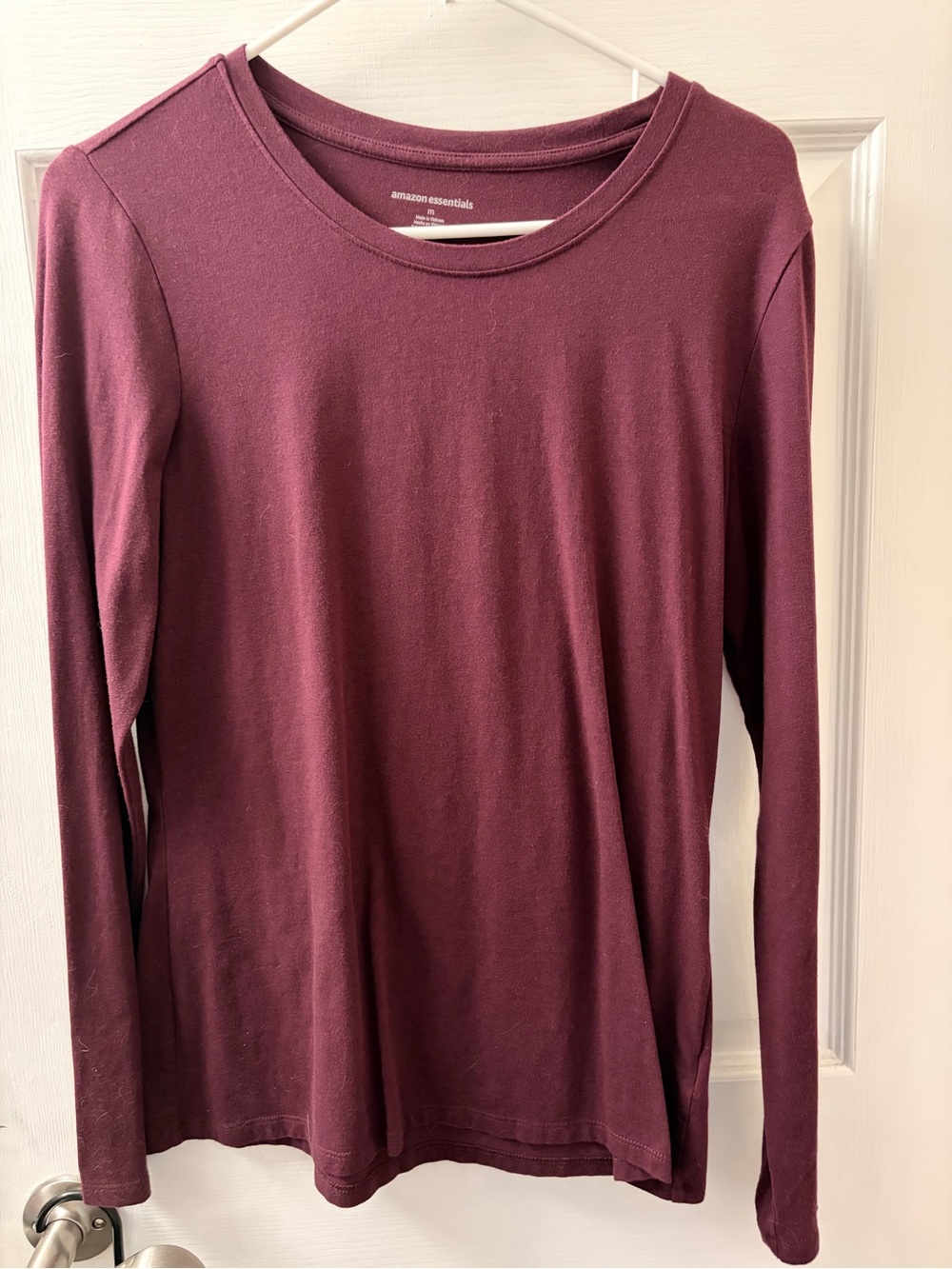 Amazon Essentials Women's Long-Sleeve Crewneck Top - Plum